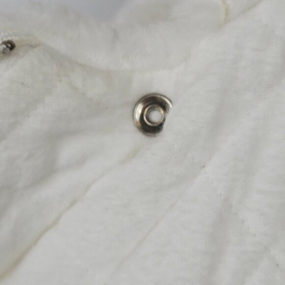 Vtg Baby Bunting Bag Sack Winter Fur Hooded Borg Orlon Pile Fabric One-Piece - Picture 10 of 14